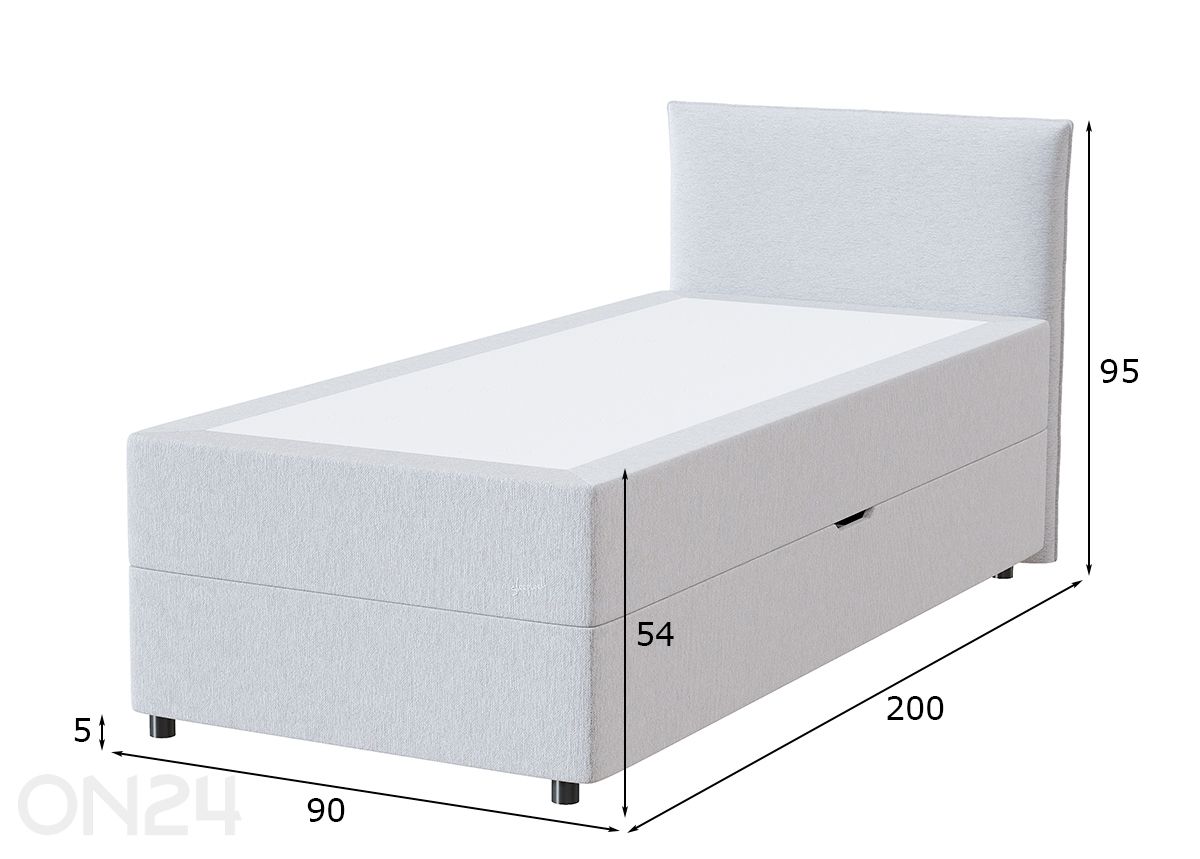 Sleepwell Blue Storage кровать 90x200 см увеличить размеры