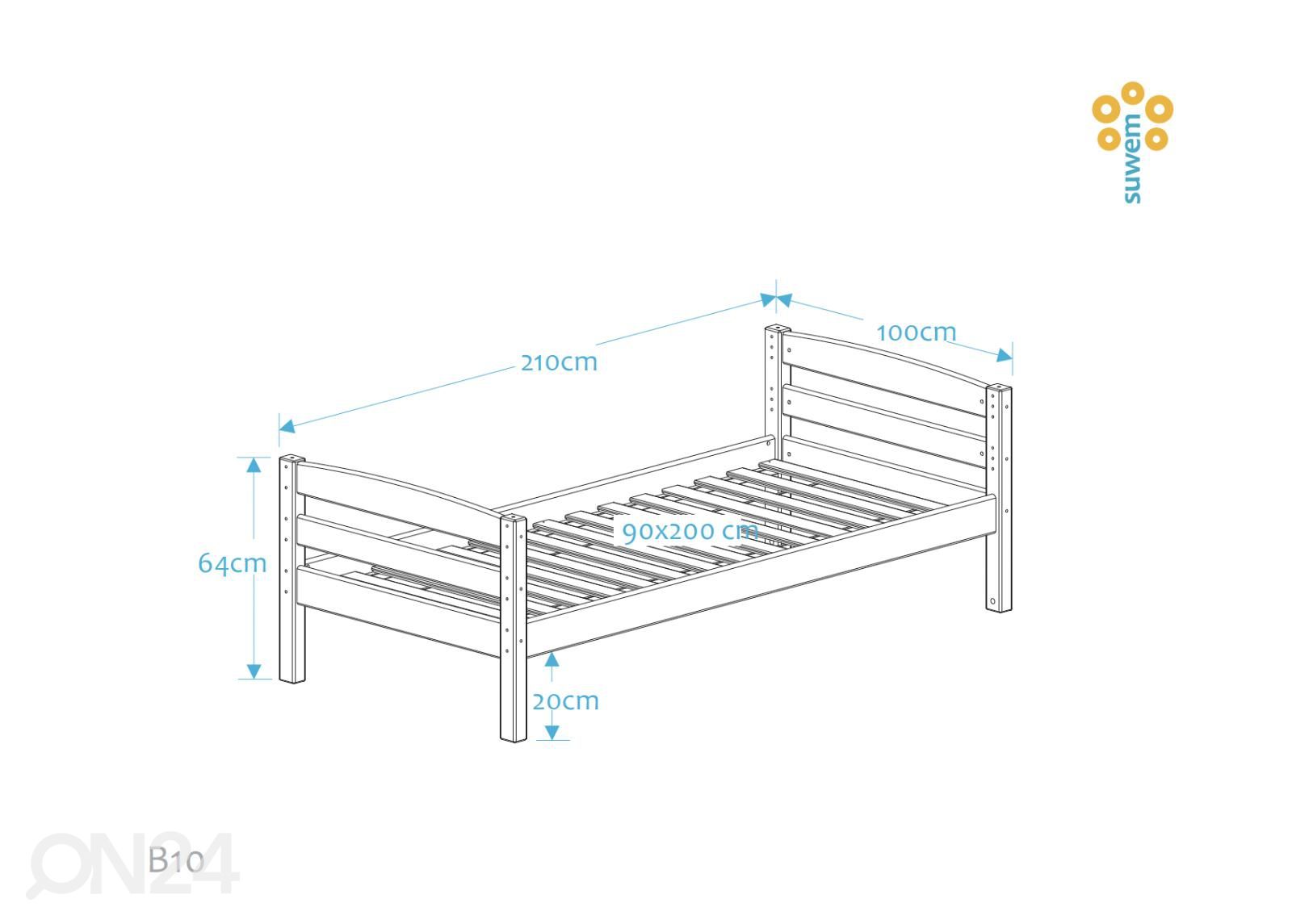 Suwem кровать Fantazy 90x200 cm увеличить размеры