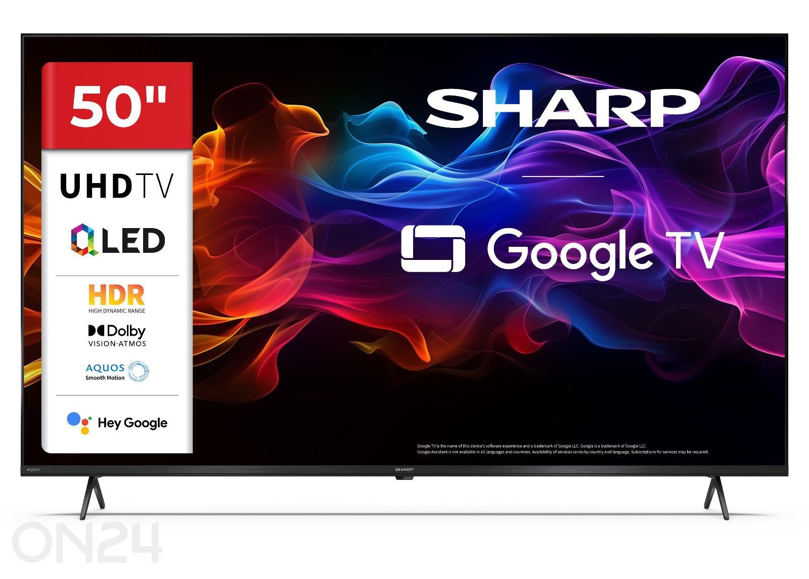 Teler Sharp 50" (126 см) QLED 4K Ultra HD Google TV, Dolby Vision, Dolby Atmos увеличить
