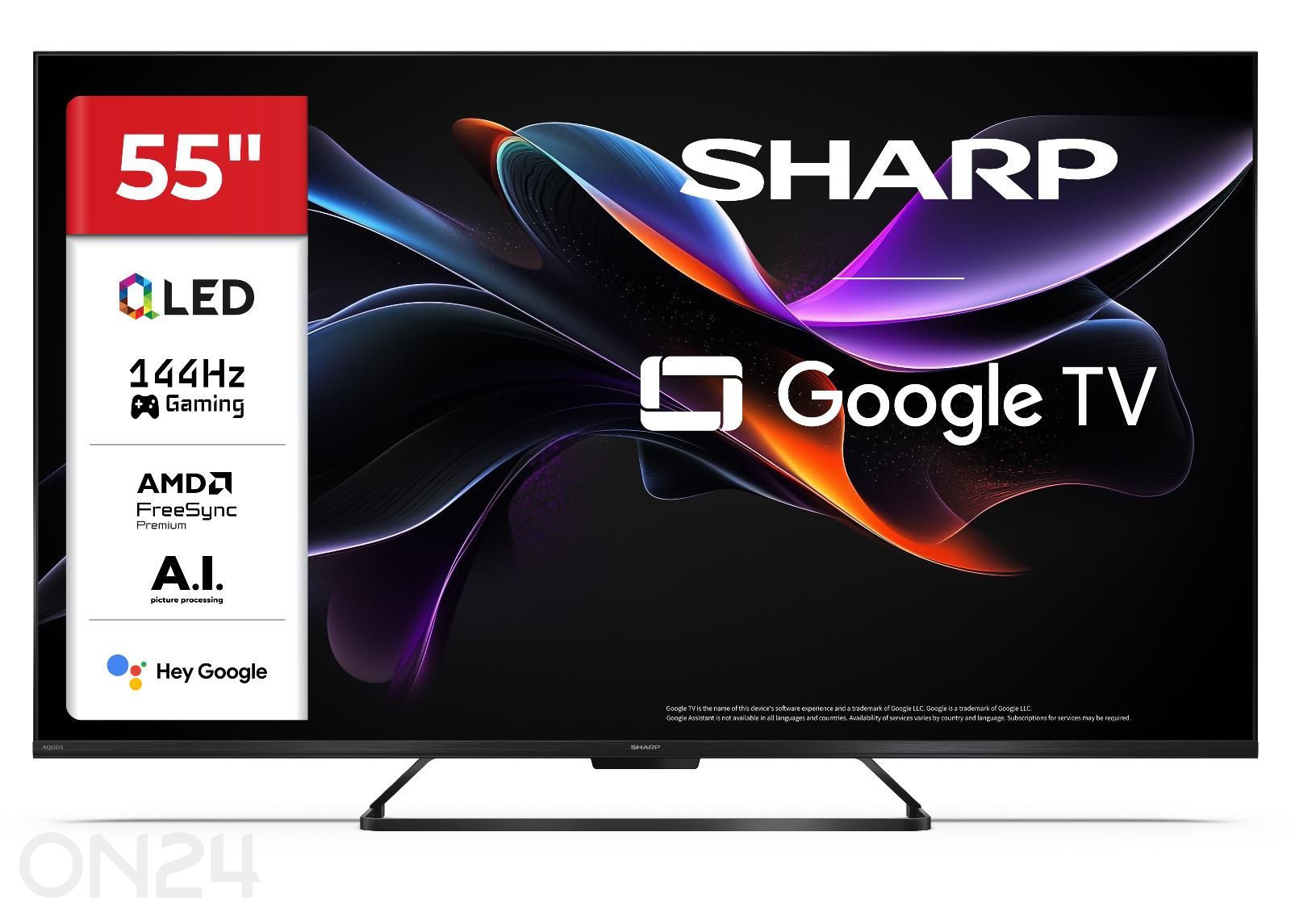 Teler Sharp 55" (139 см) QLED 4K Ultra HD Google TV, Dolby Vision IQ, Dolby Atmos увеличить
