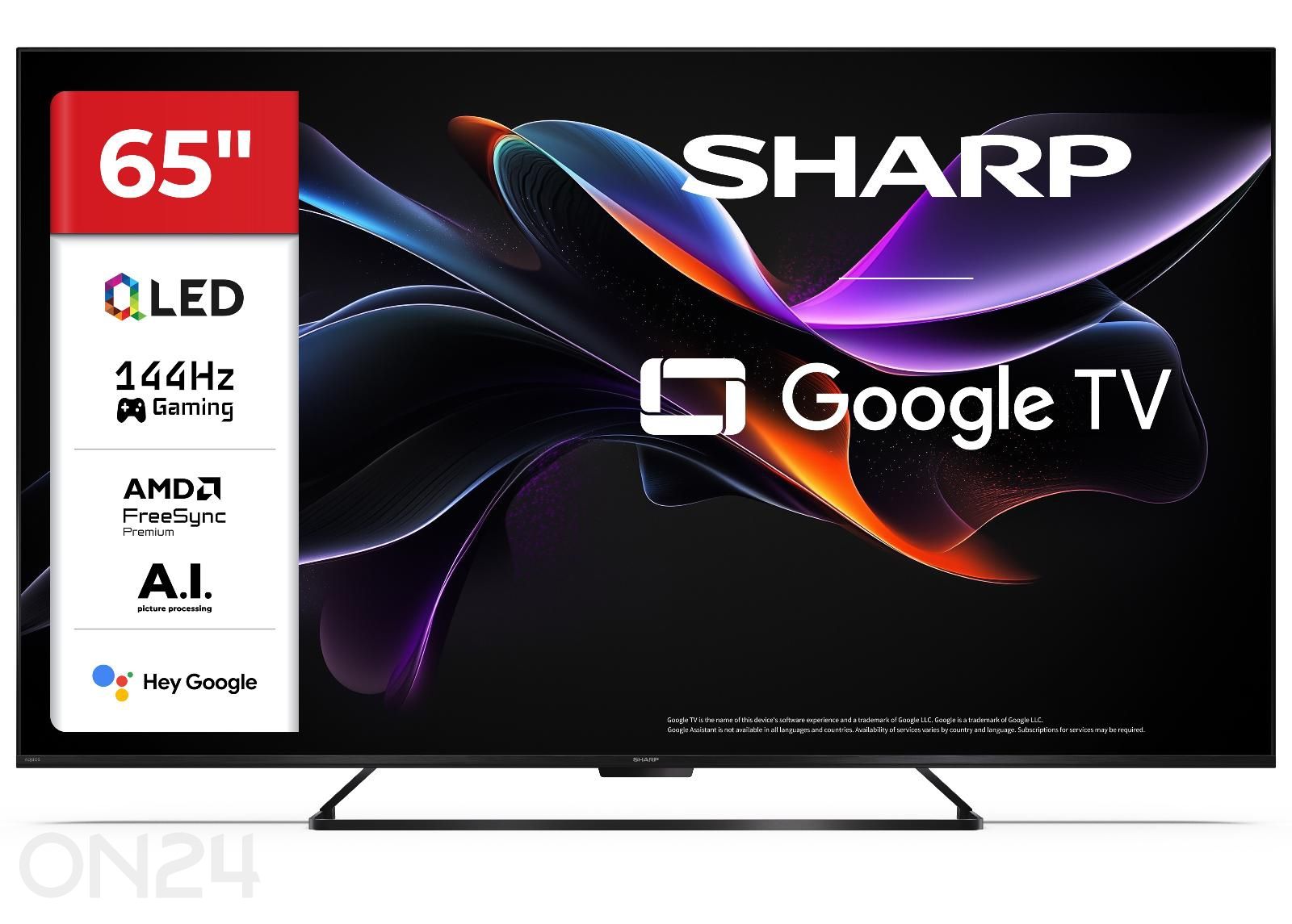 Teler Sharp 65" (164 см) QLED 4K Ultra HD Google TV, Dolby Vision IQ, Dolby Atmos увеличить