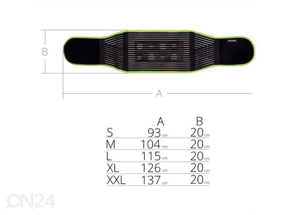 Бандаж для спины magnetic bamboo inSPORTline