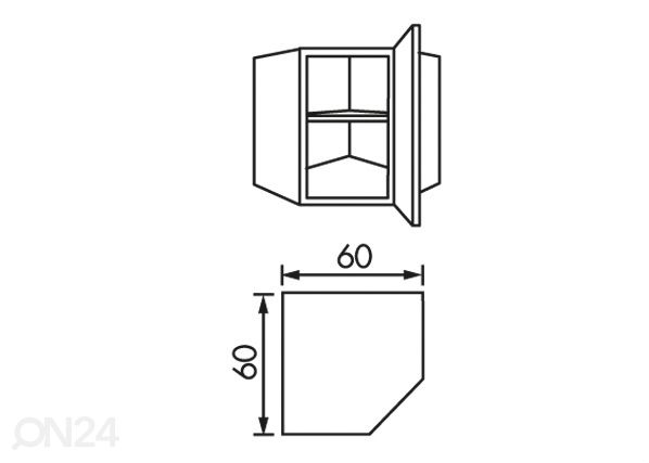 Верхний угловой шкаф Dakar