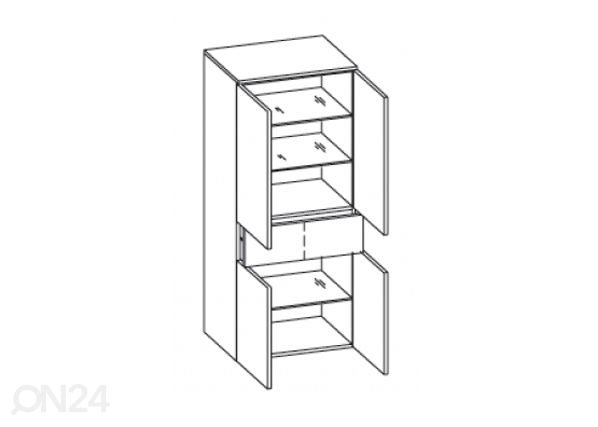 Высокий шкаф в ванную 328