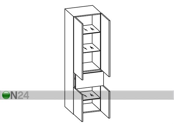 Высокий шкаф в ванную 359