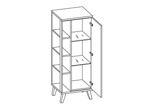 Высокий шкаф в ванную 923