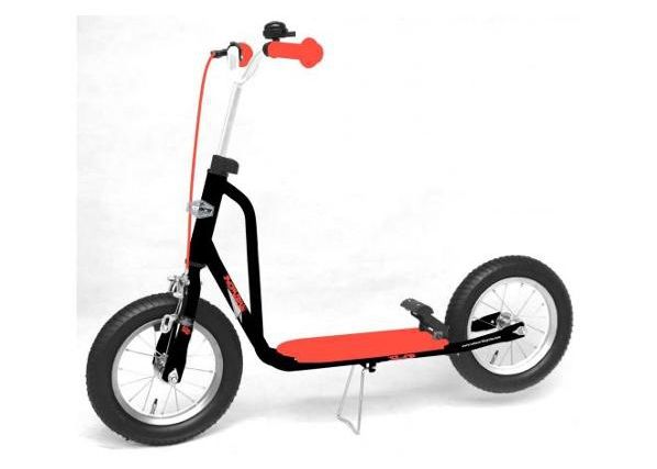 Детский самокат 12-дюймов черно-красный Volare