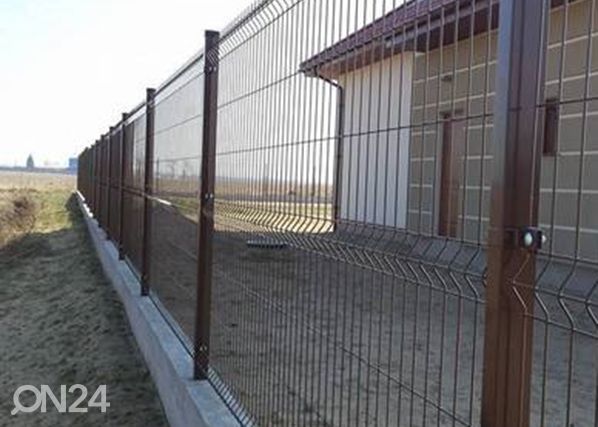 Заборная панель 3D RAL8017, 4 mm 153x250 cm