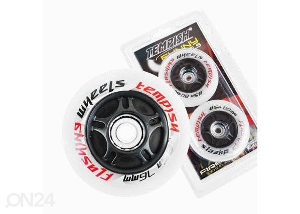 Запасные колеса для роликовых коньков FLASHING 76x24 85A Tempish