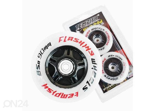 Запасные колеса для роликовых коньков FLASHING 90x24 85A Tempish