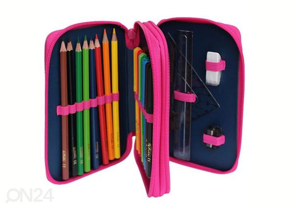 Заполненный пенал Herlitz Blue Hearts