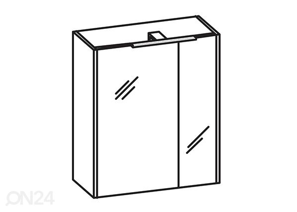 Зеркальный шкаф 36