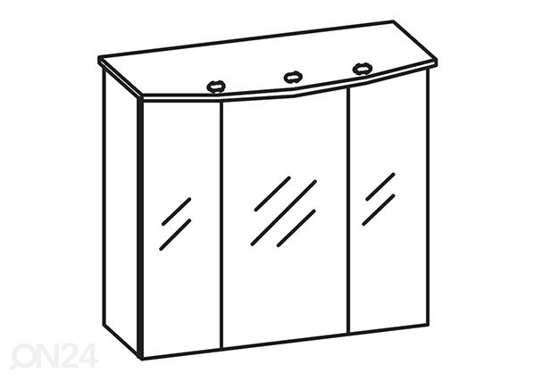 Зеркальный шкаф 37-II