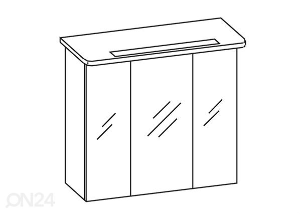 Зеркальный шкаф 87-I