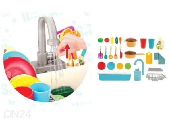 Игровой набор "Мойка с приборами", 29 частей