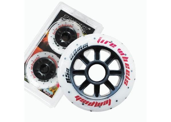 Комплект колес для роликовых коньков FIRE 90x24 85A Tempish