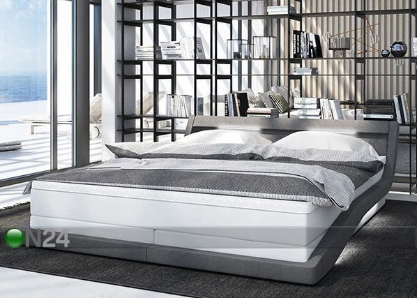 Кровать с LED освещением + матрас 180x200 cm