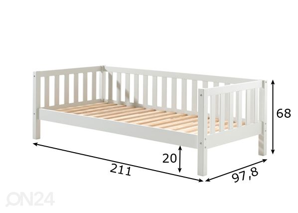 Кровать Fritz 90x200 cm