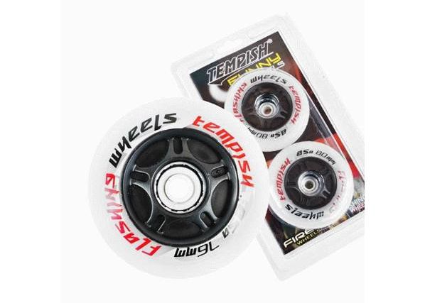 Набор колёс для роликовых коньков FLASHING 76x24 85A Tempish