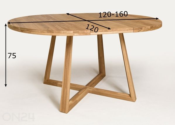 Обеденный комплект из дуба Merbi 12