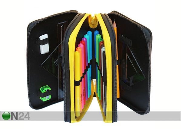 Пенал с наполнением Herlitz Smileyworld Black Stripes