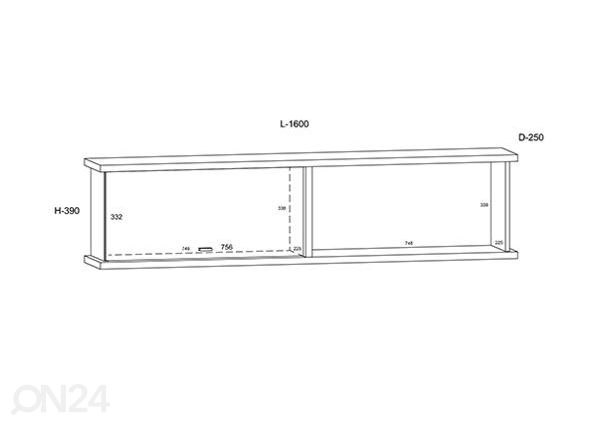Полка настенная 160 cm