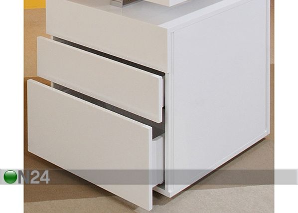 Рабочий стол 70x140 cm, белый глянцевый