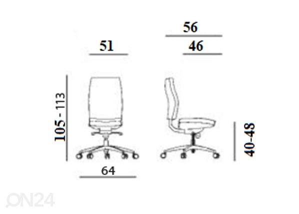 Рабочий стул Asyn D3, красный