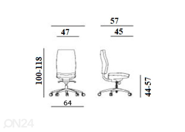 Рабочий стул Mek D4, синий