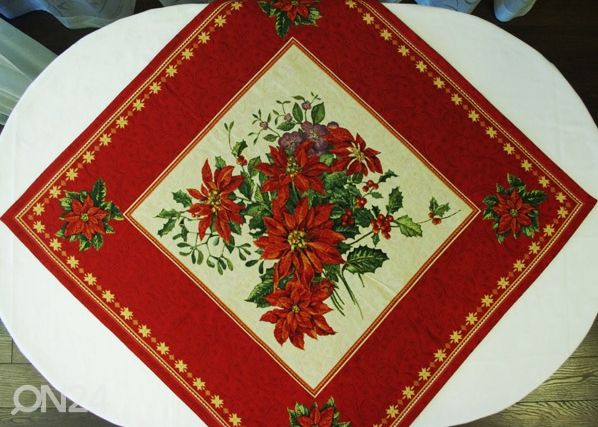 Рождественская скатерть из гобелена Орнамент 100x100cm