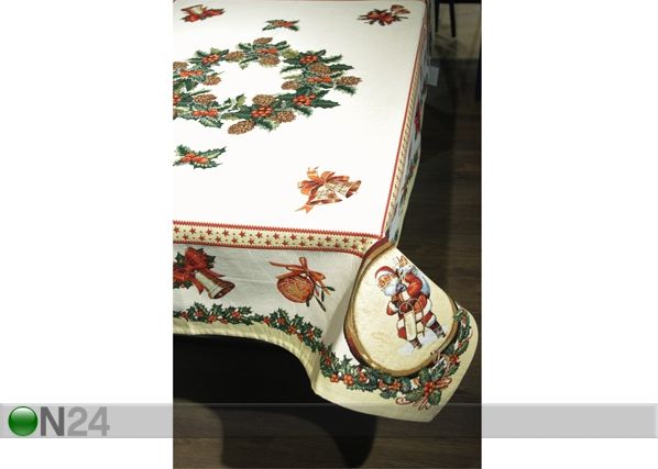 Рождественская скатерть из гобелена Holly 140x180 см