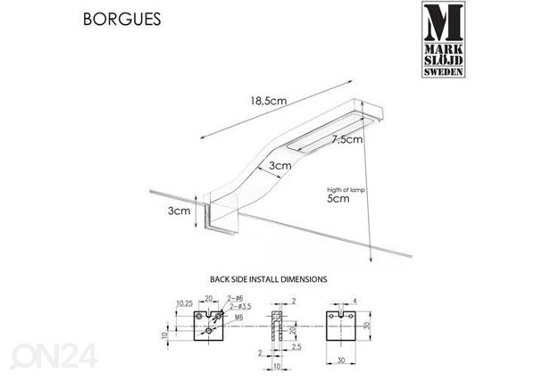 Светильник для зеркала Bourges