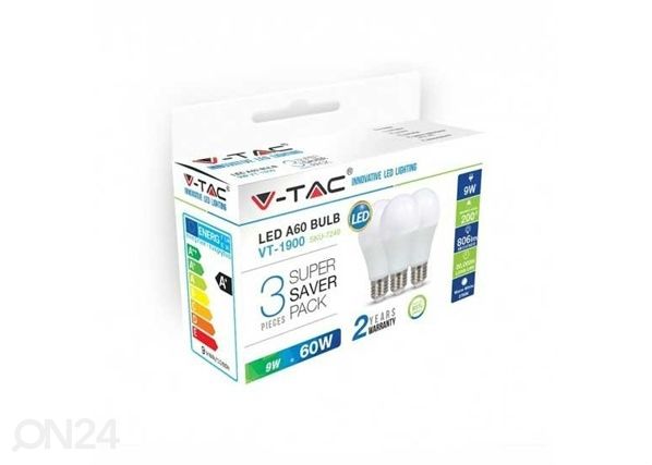 Светодиодная лампа E27 9 Вт 3 шт.