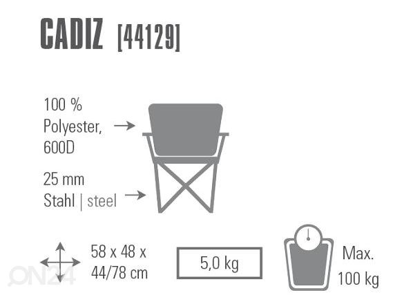 Складной стул Cadiz High Peak темно-серый/синий