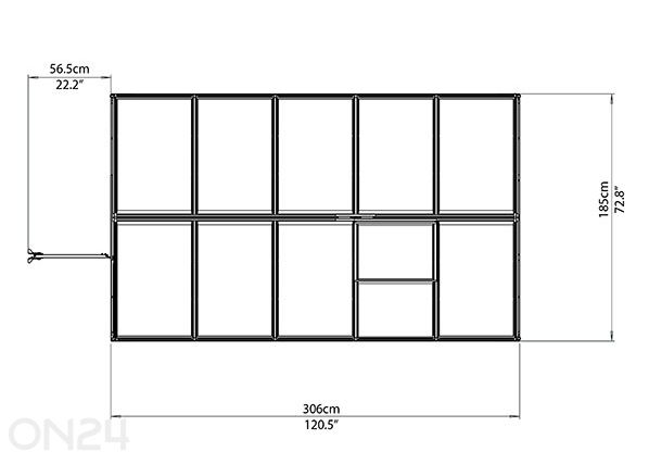Теплица Palram Hybrid 1,85x3,06 м, 5,66 м²