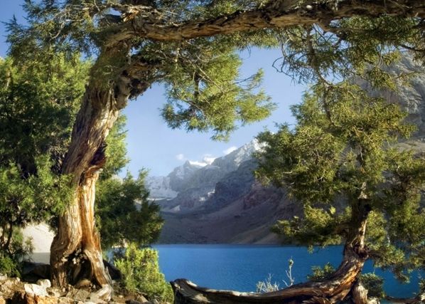 Флизелиновые фотообои Mountain lake 360x270 см