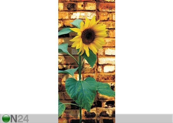 Флизелиновые фотообои Sunflower with bricks 90x202 см