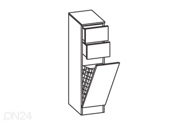 Шкаф в ванную с корзиной для белья 335