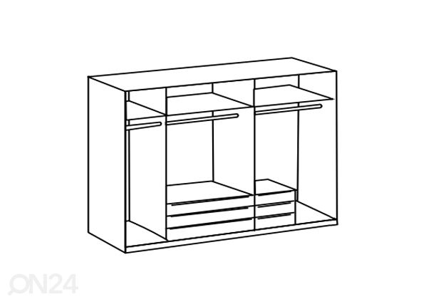 Шкаф платяной Gibraltar 225 cm + рама