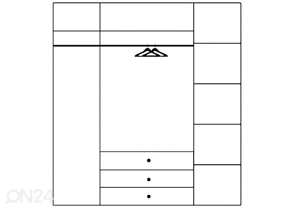 Шкаф платяной Milo