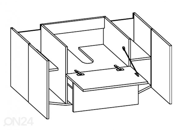 Шкаф под раковину + стеклянная раковина 327