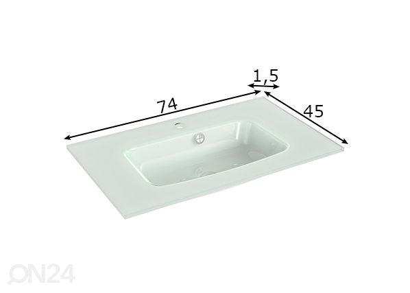 Шкаф под раковину + стеклянная раковина 945 h53x75x45 cm