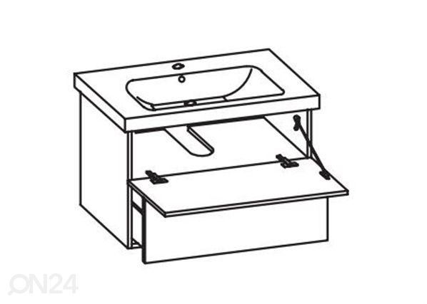 Шкаф под раковину с керамической раковиной 316