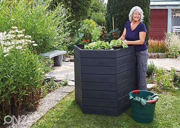 Ящик для грядки Ergo 55 см, текстура дерева