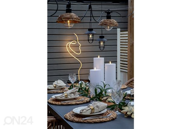 LED свеча Flamme Rak белый h37,5 cm