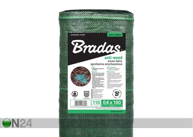 Агроволокно Bradas 110 г / м² / 0,8х100 м увеличить