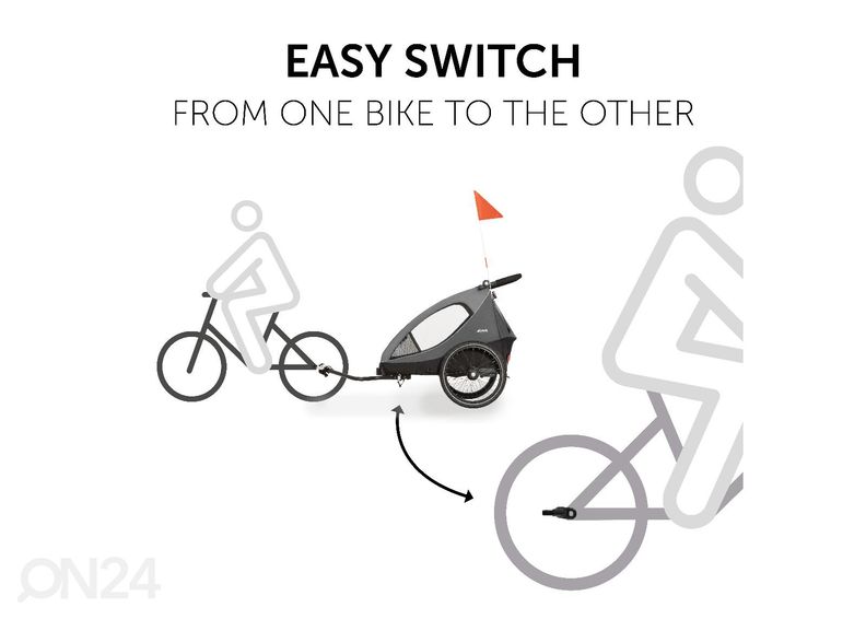 Адаптер для велоприцепа Hauck Metal чёрный увеличить