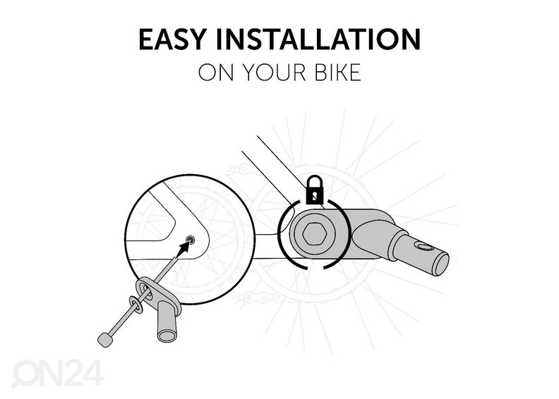 Адаптер для велоприцепа Hauck Metal чёрный увеличить