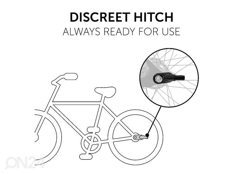 Адаптер для велоприцепа Hauck Metal чёрный увеличить