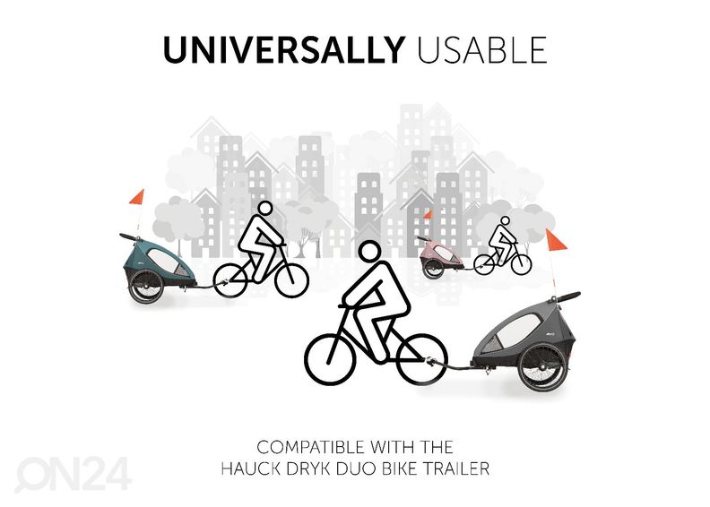 Адаптер для велоприцепа Hauck Metal чёрный увеличить